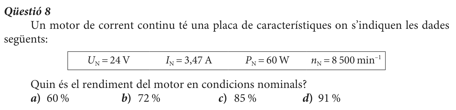 Enunciat · Qüestió 8, part 1