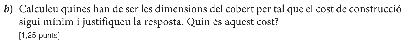 Enunciat · Apartat b), part 1