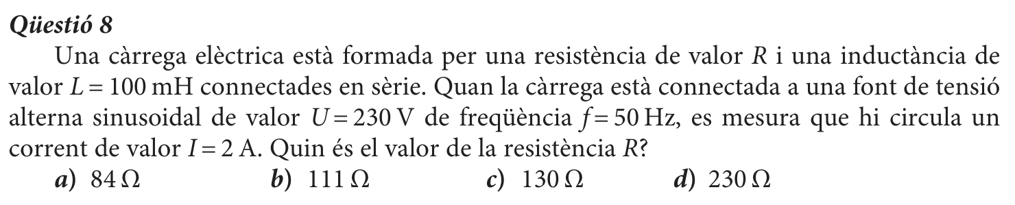Enunciat · Qüestió 8, part 1