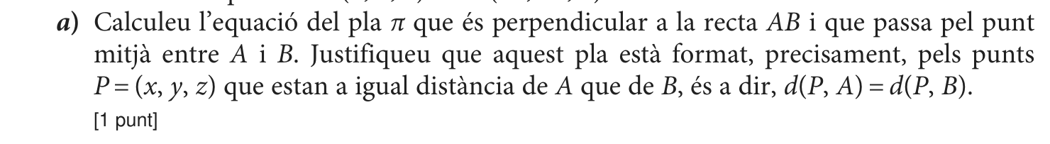 Enunciat · Apartat a), part 1