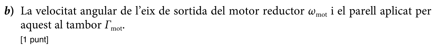 Enunciat · Apartat b), part 1