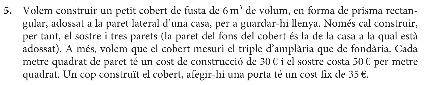Enunciat comú · Exercici 5, part 1