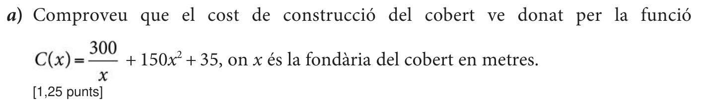 Enunciat · Apartat a), part 1