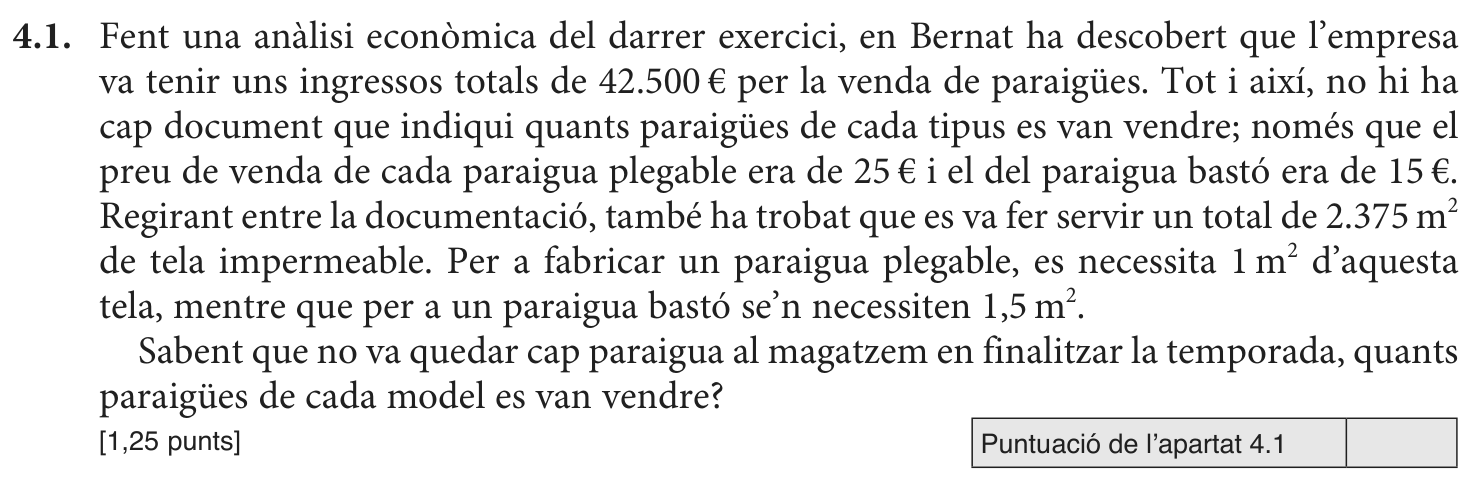 Enunciat · Apartat 4.1, part 1