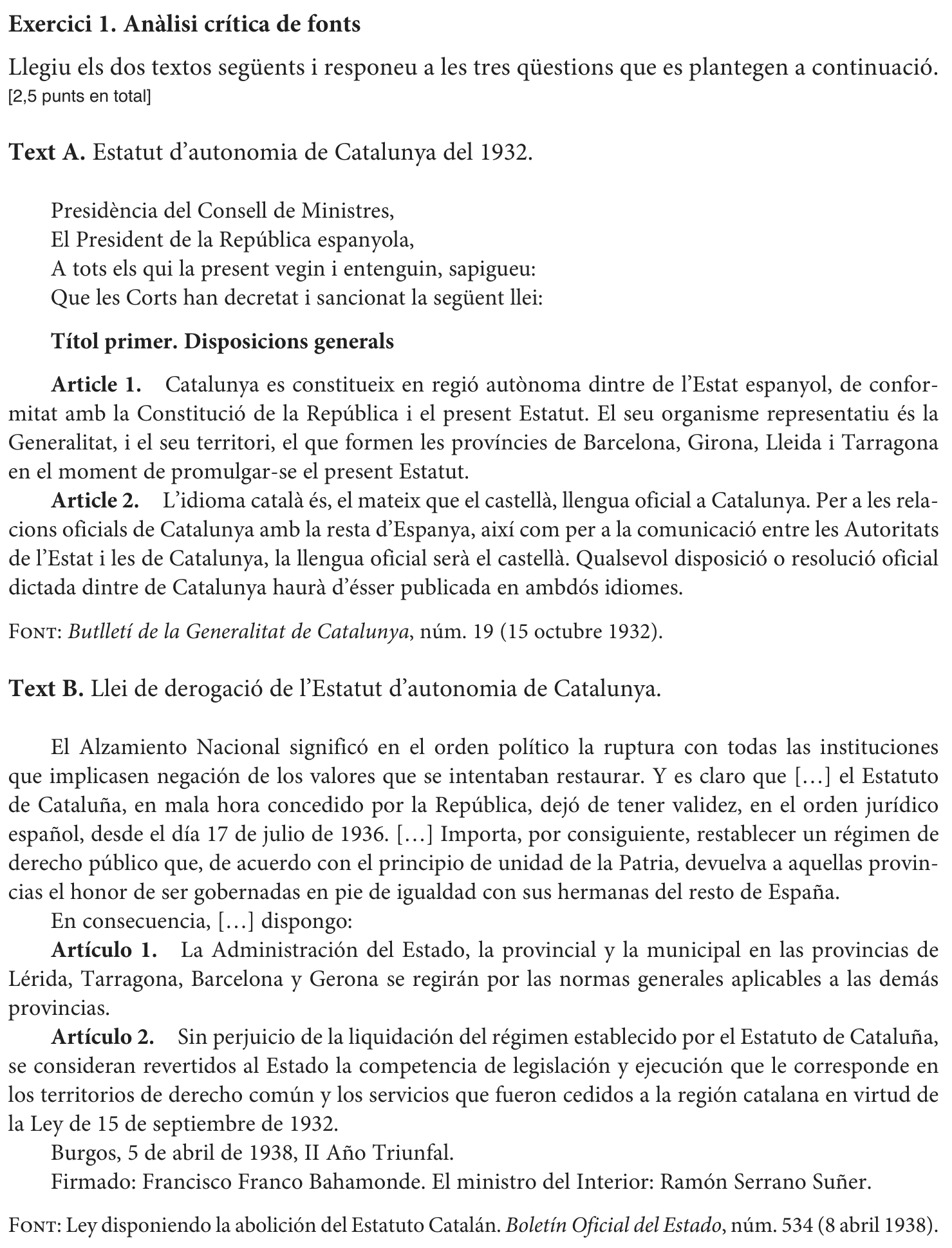 Enunciat comú · Exercici 1, part 1