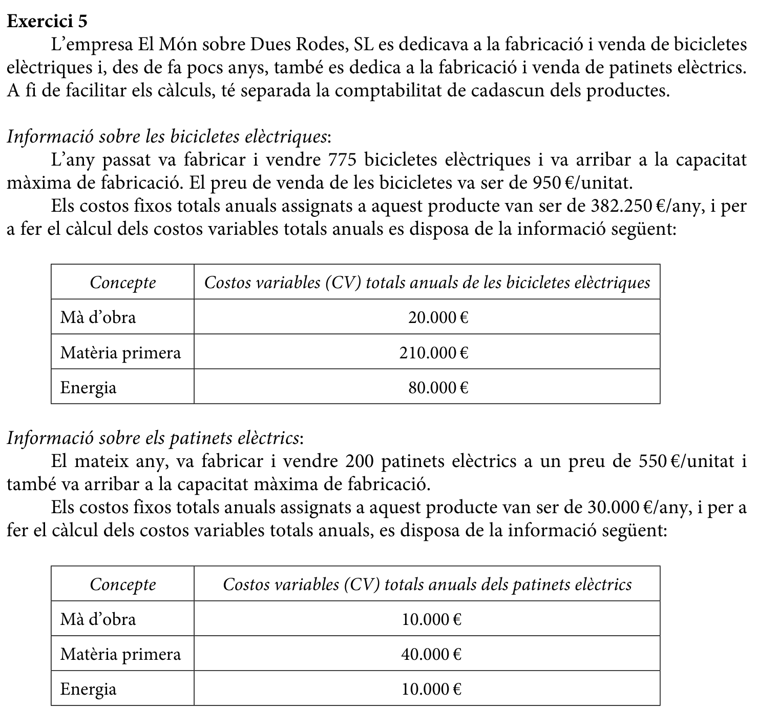 Enunciat comú · Exercici 11, part 1