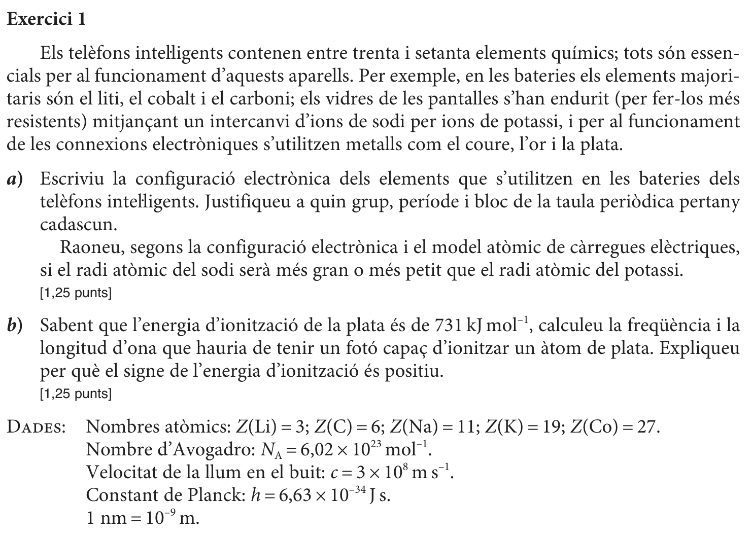 Enunciat · Exercici 1, part 1