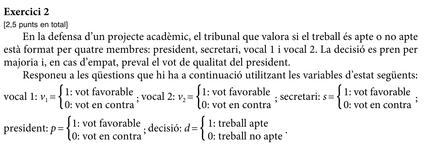 Enunciat comú · Exercici 2, part 1