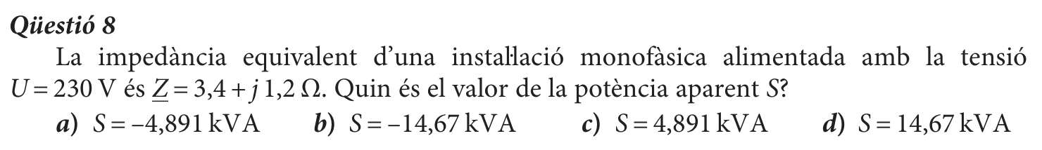 Enunciat · Qüestió 8, part 1