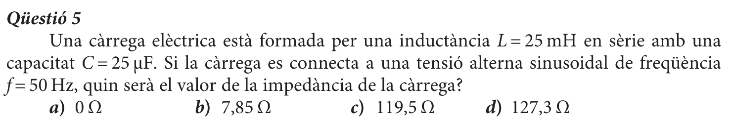 Enunciat · Qüestió 5, part 1