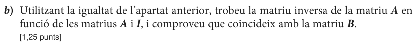 Enunciat · Apartat b), part 1