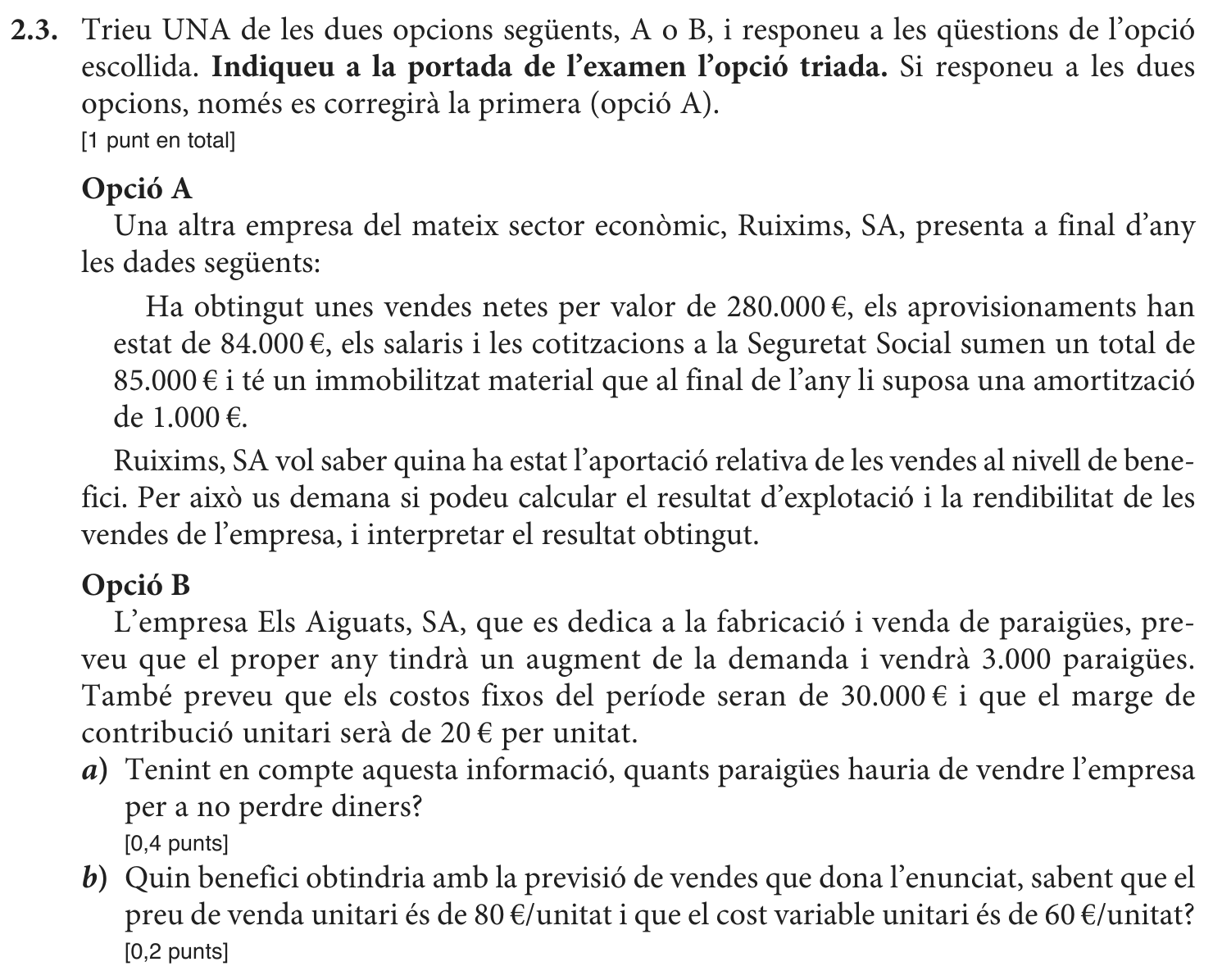 Enunciat · Apartat 2.3, part 1