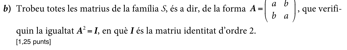 Enunciat · Apartat b), part 1