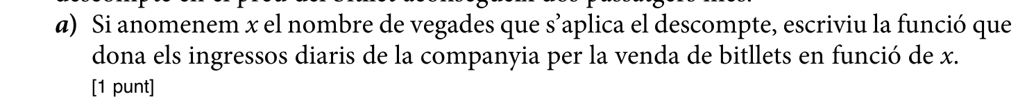 Enunciat · Apartat a), part 1