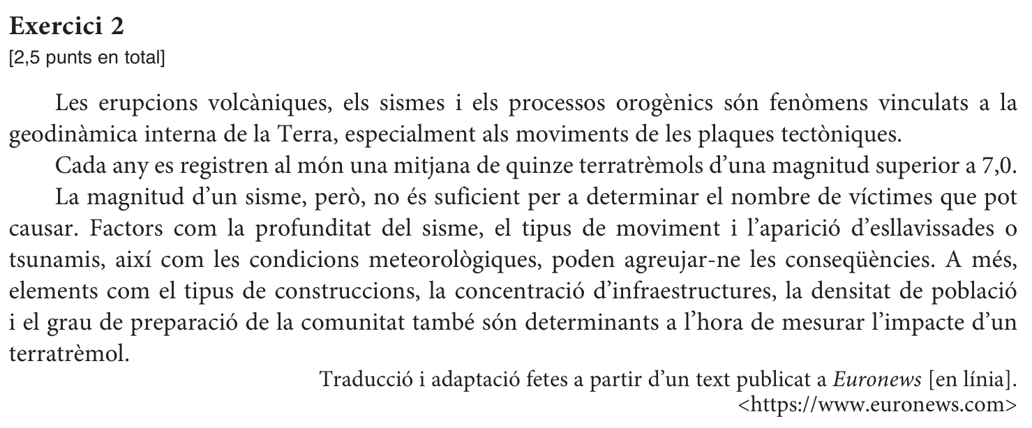 Enunciat comú · Exercici 2, part 1