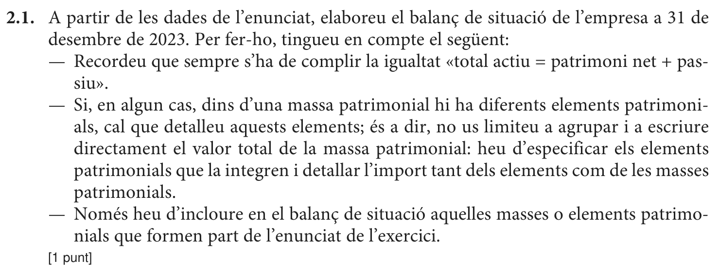 Enunciat · Apartat 2.1, part 1
