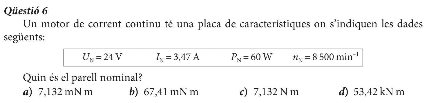 Enunciat · Qüestió 6, part 1