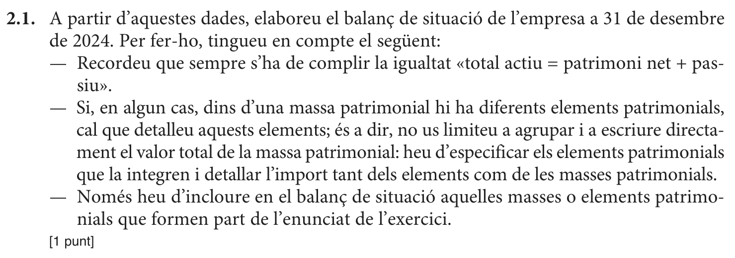 Enunciat · Apartat 2.1, part 1