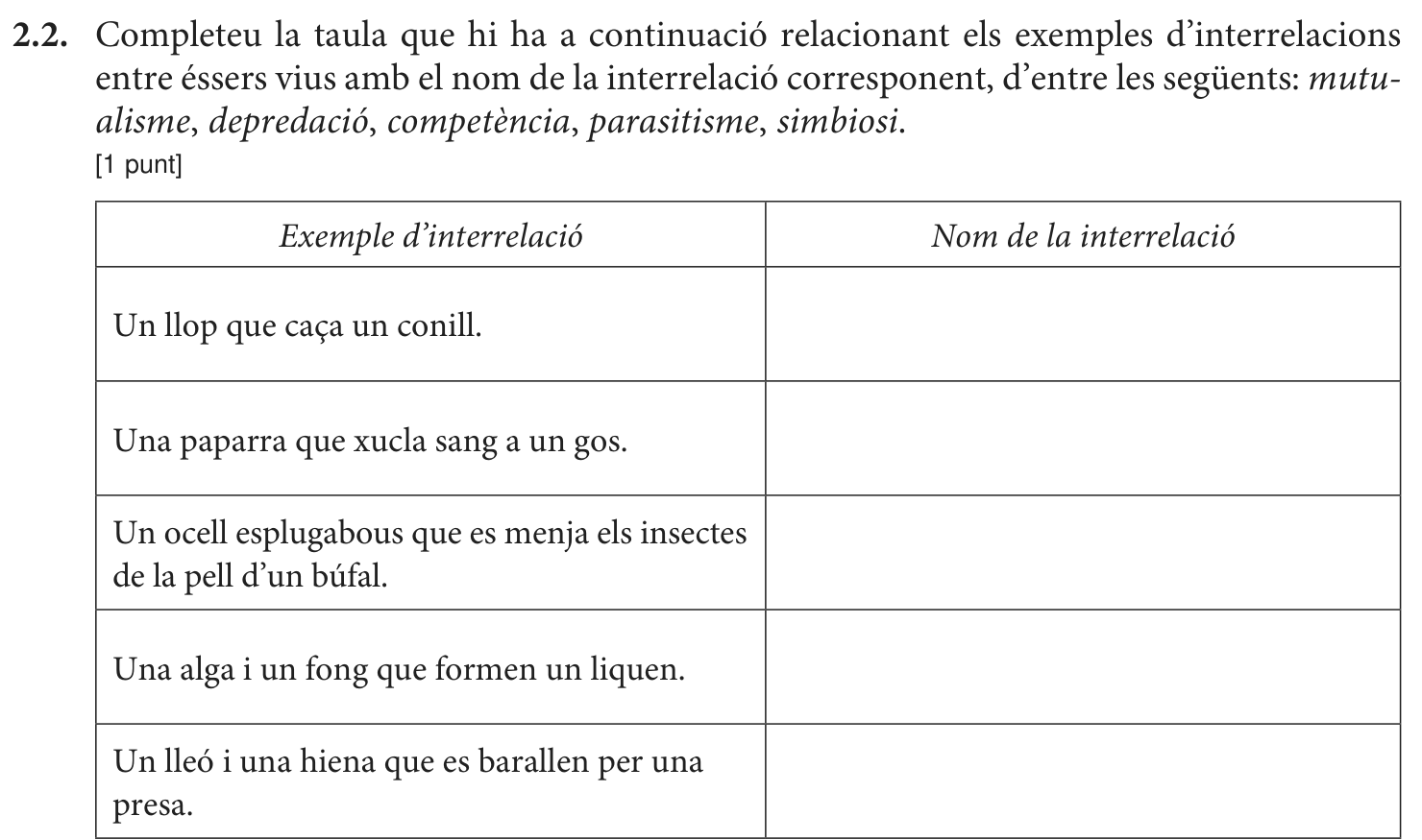 Enunciat · Apartat 2.2, part 1