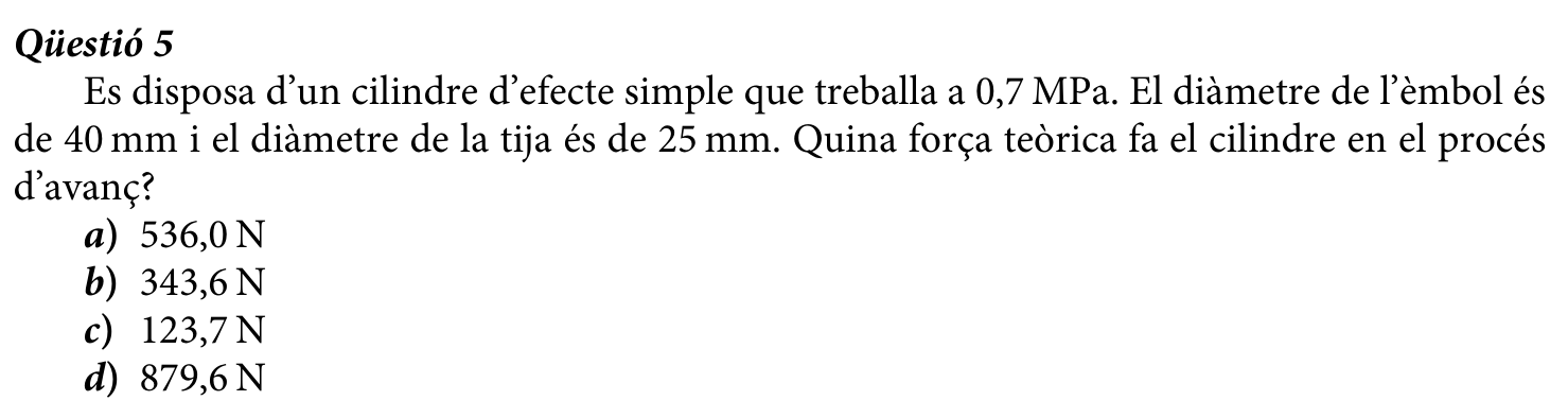 Enunciat · Qüestió 5, part 1