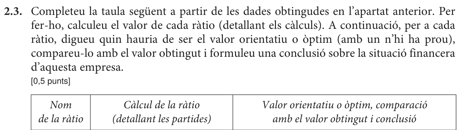 Enunciat · Apartat 2.3, part 1