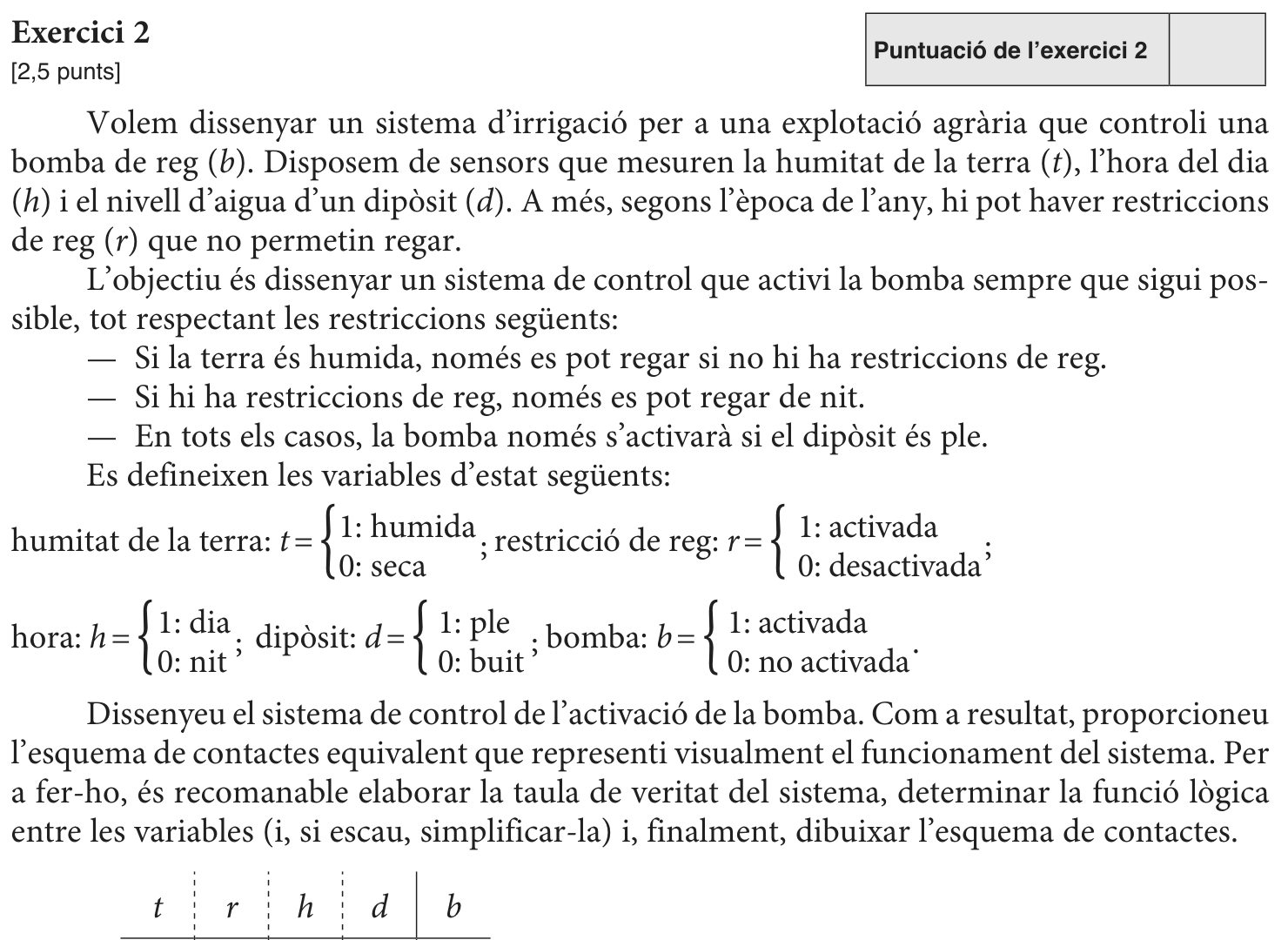 Enunciat · Exercici 2, part 1