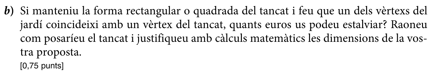 Enunciat · Apartat b), part 1