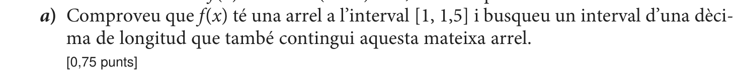 Enunciat · Apartat a), part 1