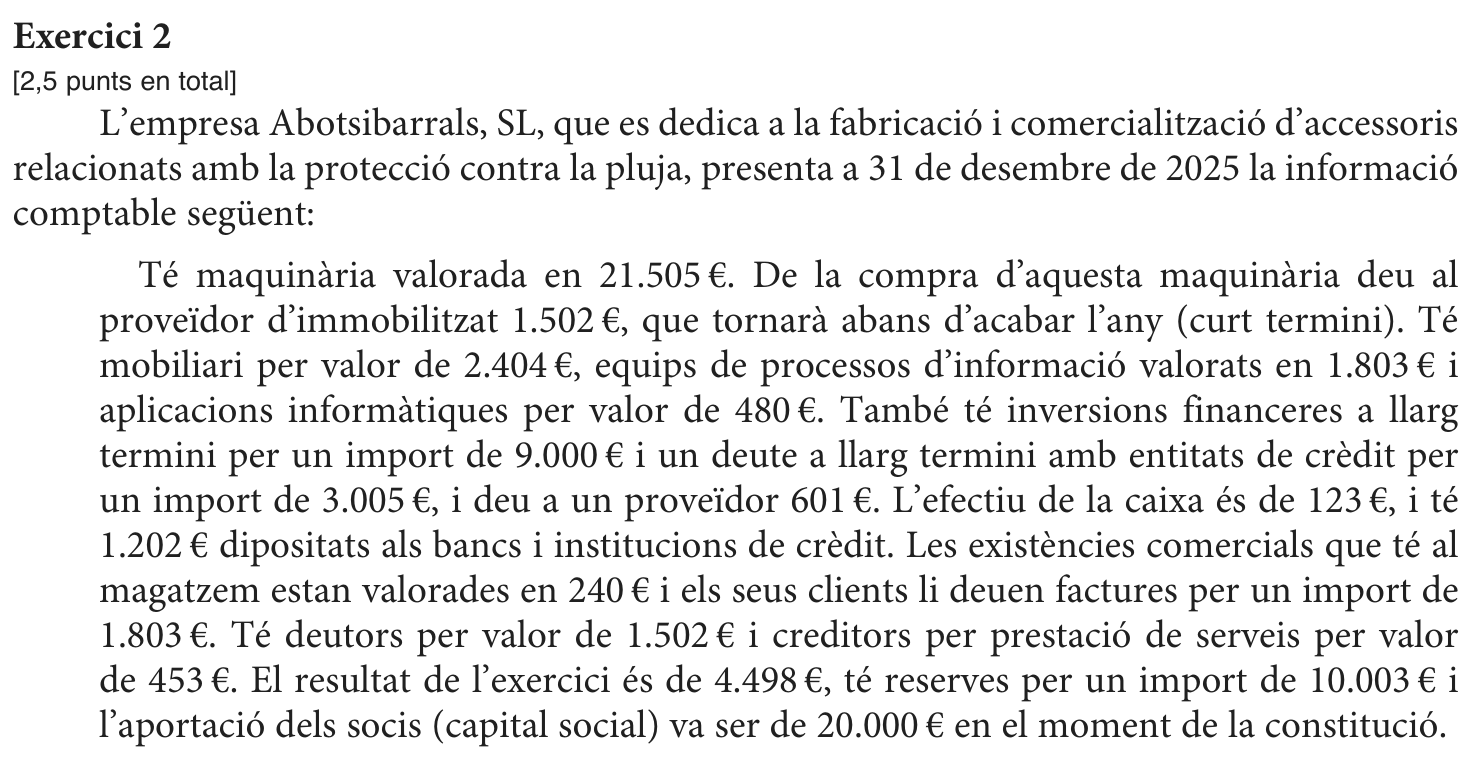 Enunciat comú · Exercici 2, part 1