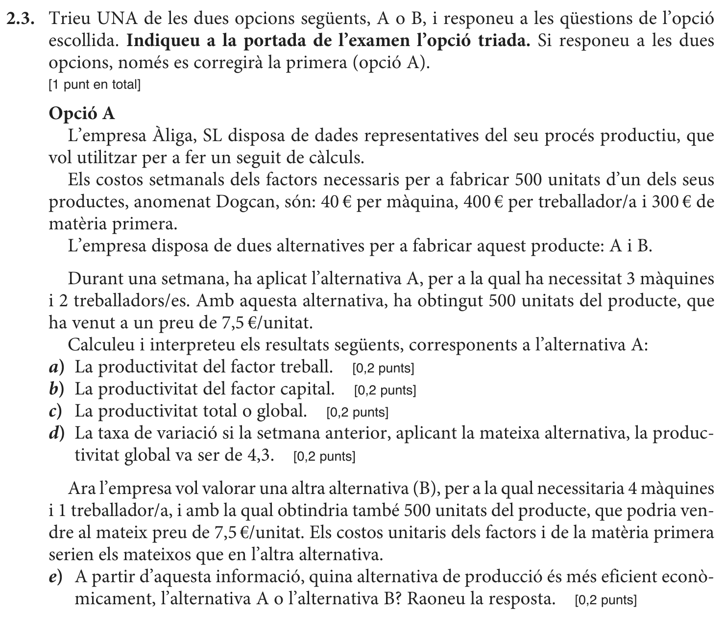 Enunciat · Apartat 2.3, part 1